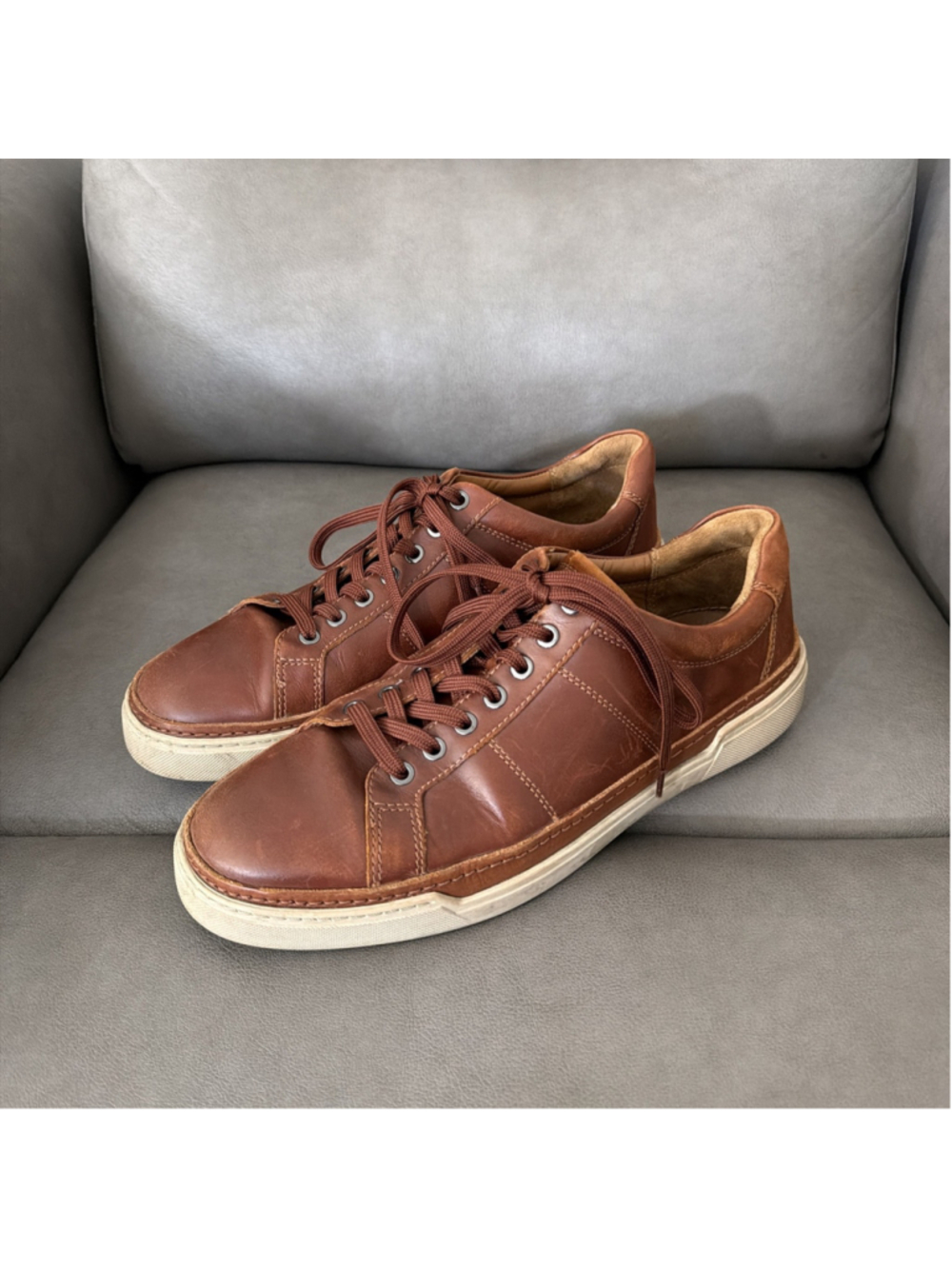 MEN’S ALLEN EDMONDS PORTER CITY LACE UP SNEAKERS SIZE 11 D BROWN SIZE 43 5463